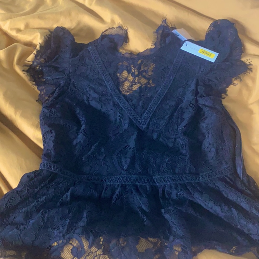 Beautiful black lace top. New